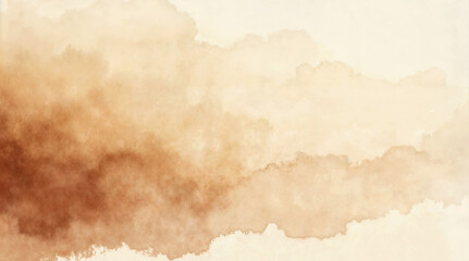 Abstract watercolor wash in warm beige and brown tones.  Perfect for backgrounds or textures.