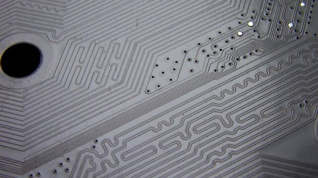 printed circuit board with smd components close-up