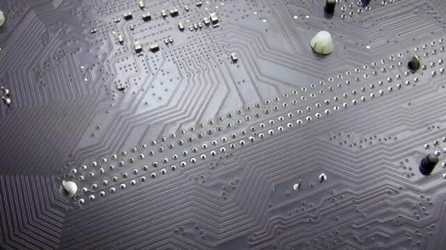 printed circuit board with smd components close-up