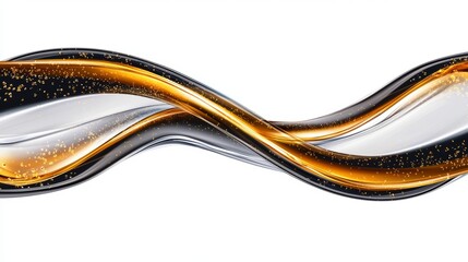 premium black and gold banner, luxurious gradient effect, polished business look, modern digital art, isolated on white background