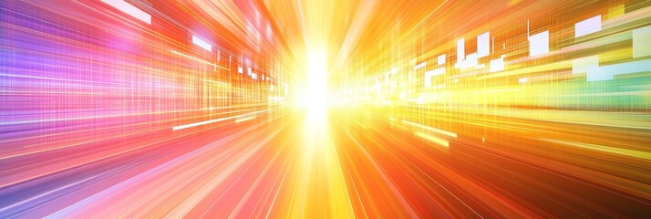 Obraz premium Abstract Light Speed Motion And Digital Data Flow Background. Big Data And Technology Concept.