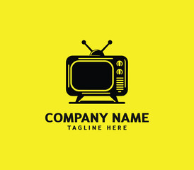 Tv logo design vector. television logo template. TV channel program icon logo design vector template