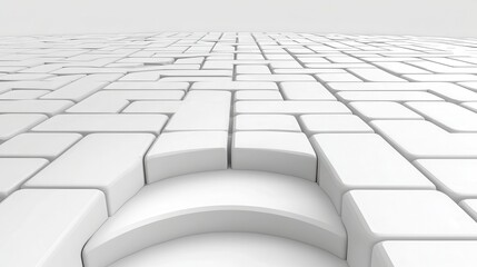 Naklejka premium Abstract White 3D Puzzle Tiles Background for Modern Design and Creative Projects