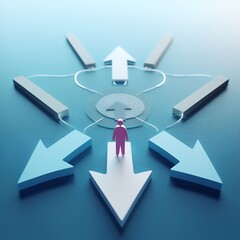 3d person with arrow