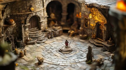 Epic Dungeon and Dragon Board Game Diorama  Immersive Fantasy Adventure