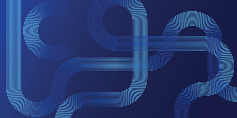 Blue abstract background. Geometric lines pattern. Modern shiny blue gradient lines. Futuristic technology graphic design. Suit for business, cover,