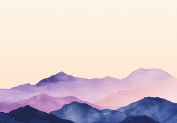 美しい朝焼けの山々が広がる風景