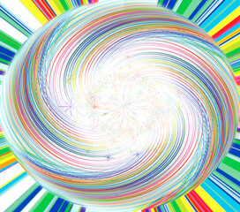 abstract background with a rainbow pattern in the form of a spiral