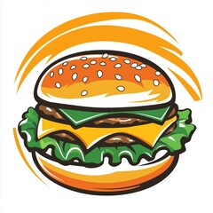 A double-layer cheeseburger with extra cheese and crisp lettuce