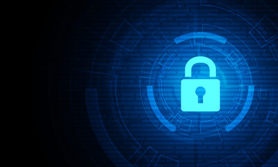 Cyber security technology concept , Shield With Keyhole icon , personal data , vector illustration.	
