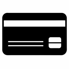 Black Credit Card Silhouette Vector Art