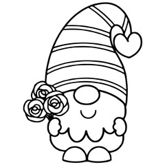 coloring book for kids and gnome cartoon 