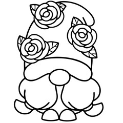 Gnome cartoon hand drawn 