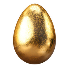 Easter egg isolated on transparent background golden egg png