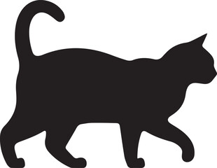 Fototapeta premium Cat Silhouette Vector Illustration for Creative Projects