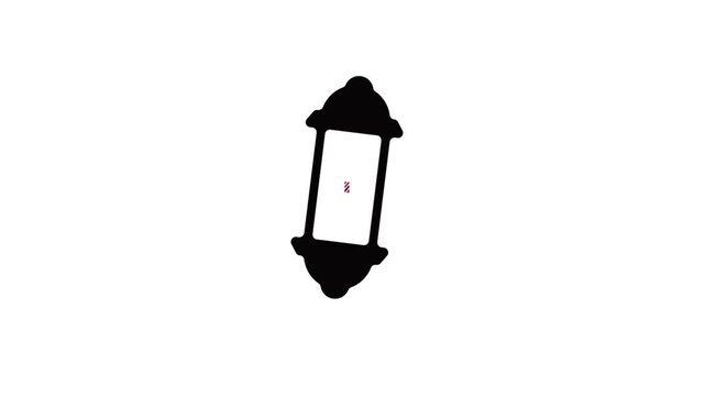 Barber pole icon,scissors,mustache,shaving and others isolated on white background.4K video motion graphic animation.