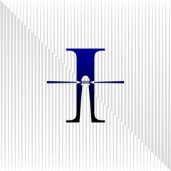 Lighthouse logo. lighthouse combined with initial letter I logo