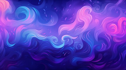 Fototapeta premium Abstract Swirling Neon Blue Pink Wave Design