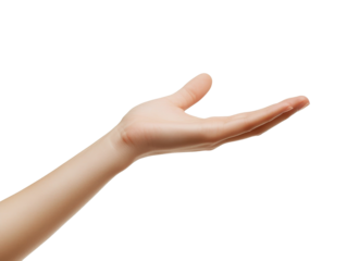 Open hand reaching out in a welcoming gesture