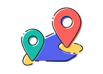 map pointer with icon