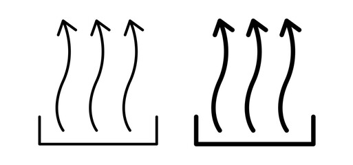 Heat icons in black and white colors