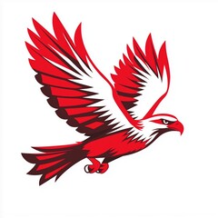Obraz premium Eagle logo for sports teams, symbolizing strength, motion, and team spirit