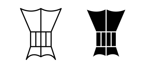 Islamic incense icons in black and white colors