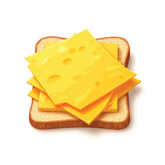 Cheese dices and slices vector illustration