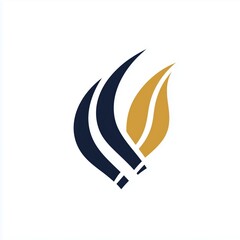 Obraz premium Financial advisory logo with navy and gold colors, sturdy font design