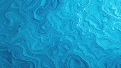 Fototapeta premium Abstract Teal Swirling Liquid Texture Background with Subtle Bubbles