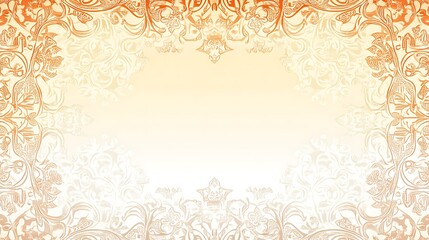 Elegant Orange and White Floral Frame Design