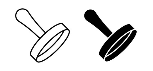 Rubber stamp icons in black and white colors