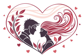  Valentine's Day background. heart made of water and fire. Valentine's Day background. beautiful background for Valentine's Day  icon  silhouette vector illustration