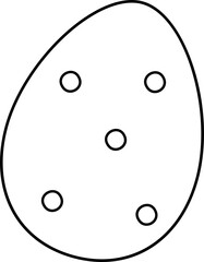 Isolated Easter egg outline.
Cute patterned Easter egg coloring drawing.
Transparent background.