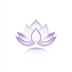 Minimalist yoga studio logo: lotus flower in a calming design