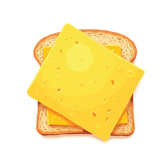 Cheese dices and slices vector illustration