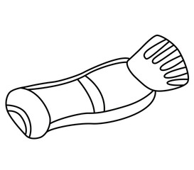 Cute cartoon hand drawn vector hair trimmer coloring page.