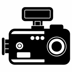 Fototapeta premium Dashcam Silhouette Vector Design