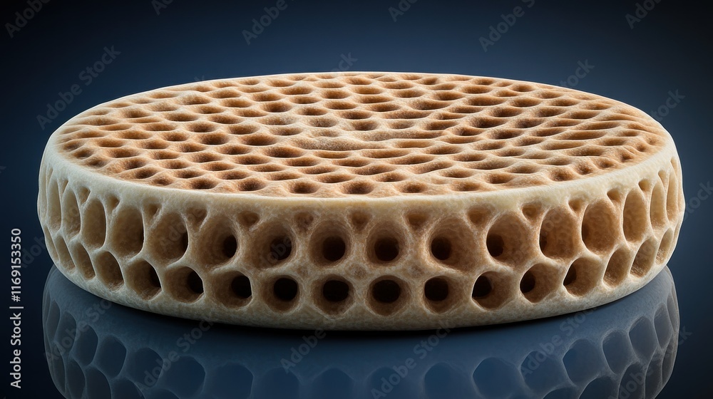 Poster close-up of a honeycomb structure with intricate patterns.