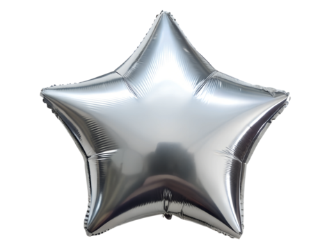 silver star isolated on a white background. png