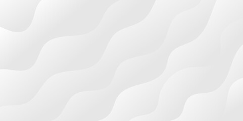 Abstract minimalistic white paper wave curve lines banner background design.
