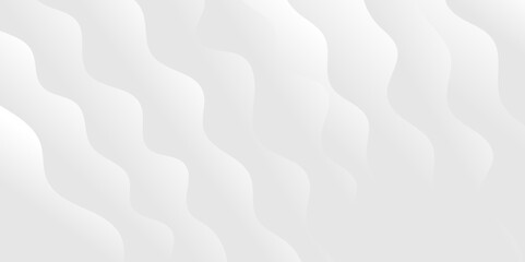 Abstract minimalistic white paper wave curve lines banner background design.
