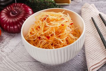 Asian spicy glass noodle salad