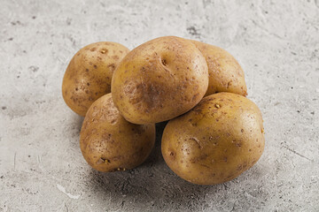 Young small raw baby potato