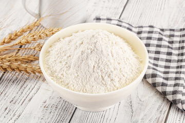 Wheat flour heap for bake