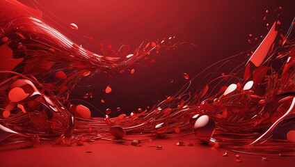 An Elegant Abstract Red Background Infused with Depth and Texture for a Striking Visual