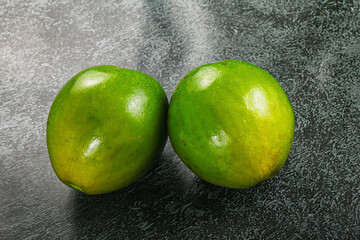 Two ripe green exotic avocado fruit