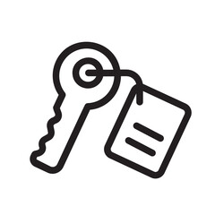 Room Key  line icon