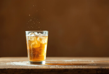 a homemade ginger ale drink in a glass