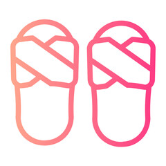 Slippers gradient icon